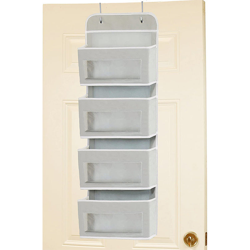 5 - Shelf Hanging Storage: Anti - Tilt, 5 large pockets. Good for bedroom, bathroom, living room (behind - door use).